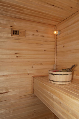 inside view of sauna