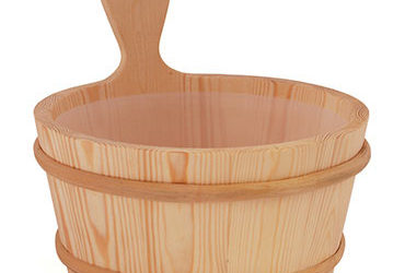 Pine Bucket with Plastic Liner