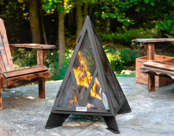 Harman XXV in Majolica Brown on stone hearth pad